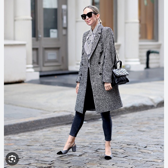 The Kooples - Mark Graphic Houndstooth wool coat - Picture 3 of 14